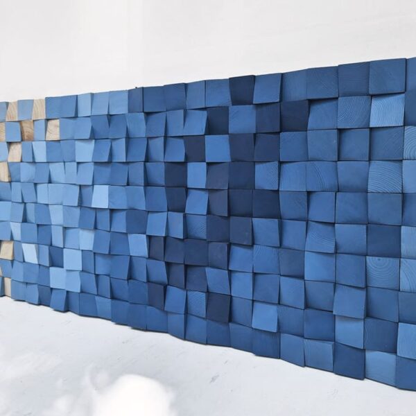 Arte mural azul para decoración náutica