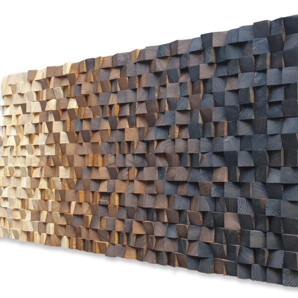 mural de madera 3d tonos naturales