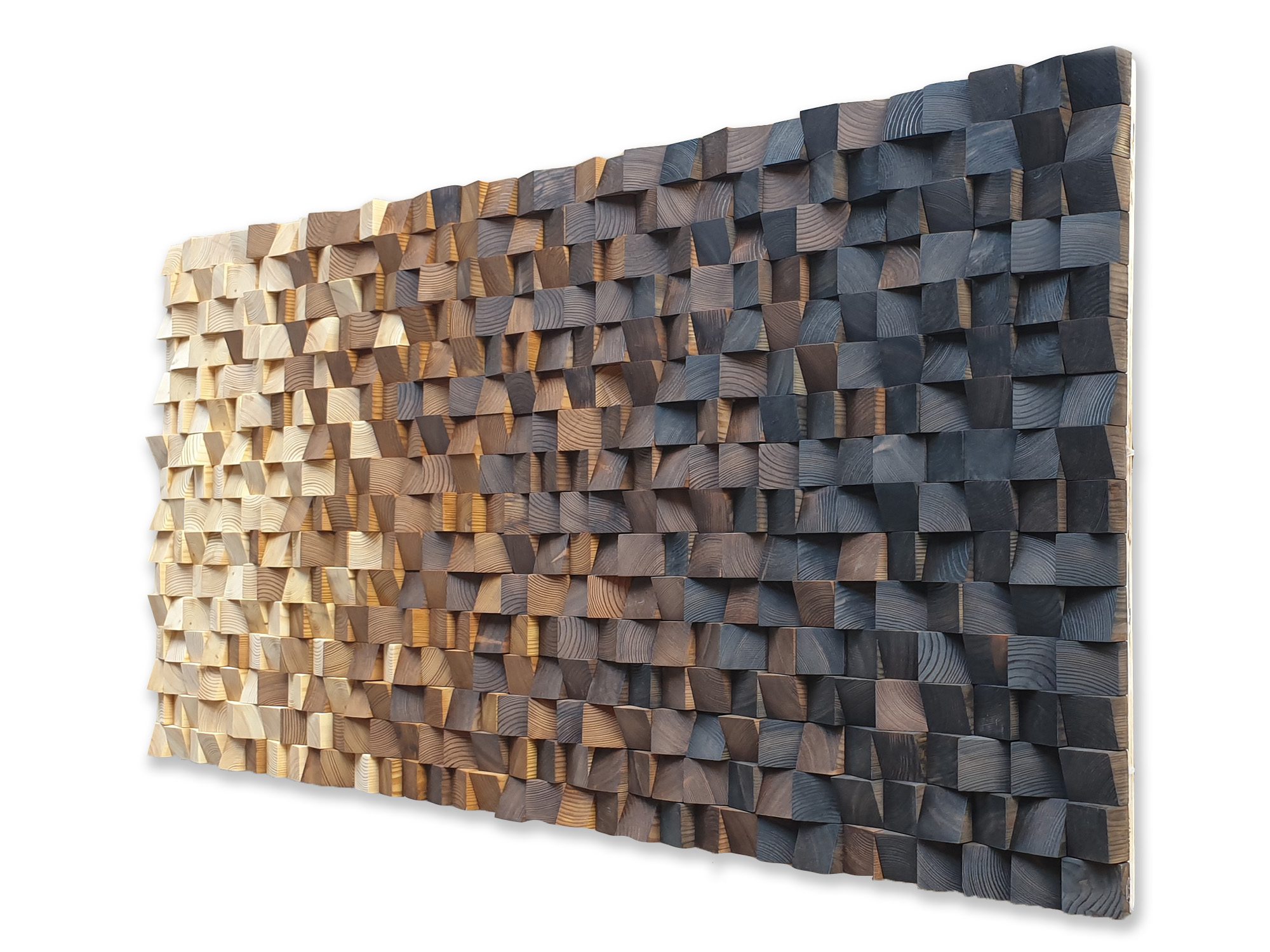 mural de madera 3d tonos naturales